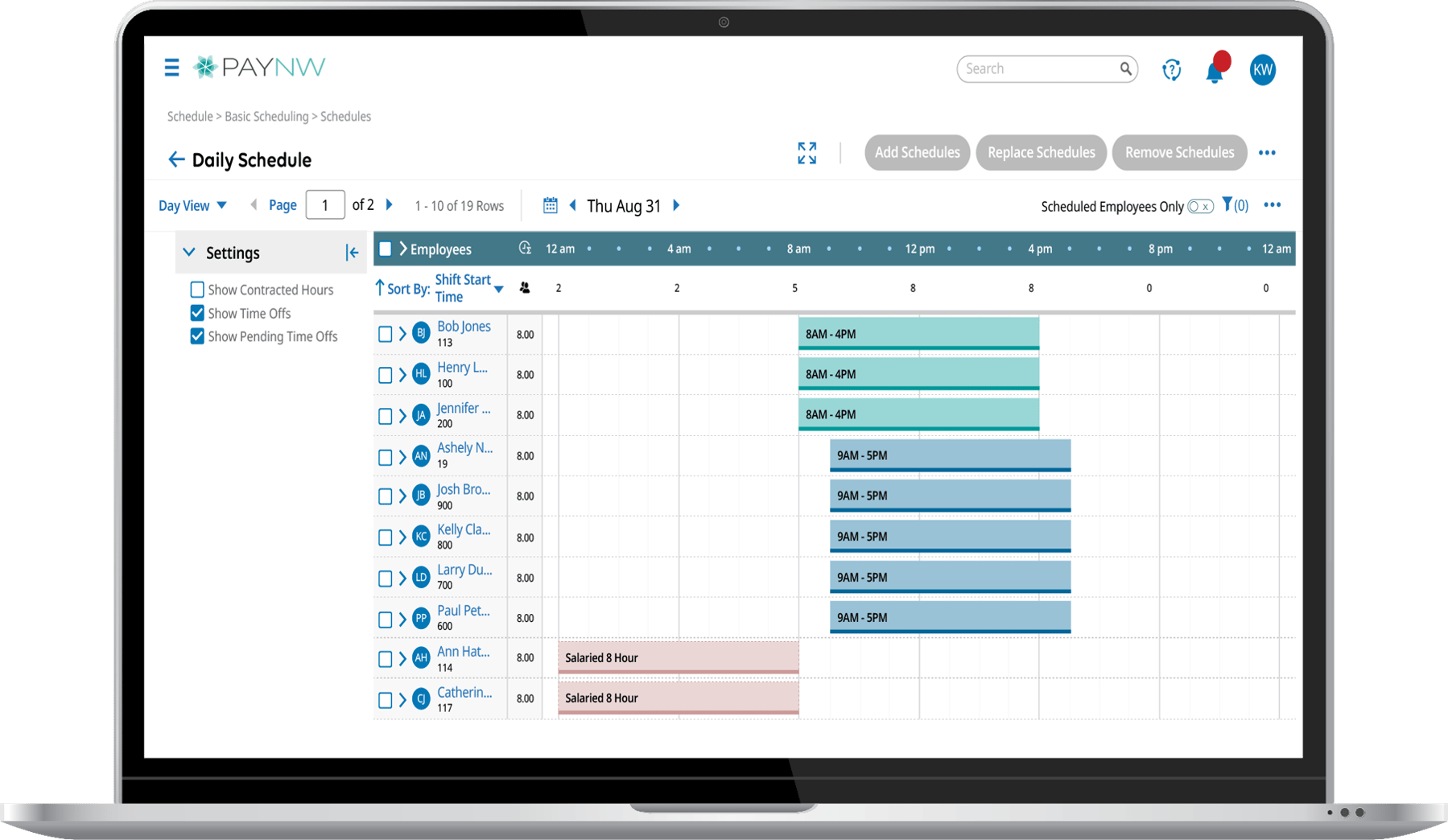 Scheduling Software Laptop Device