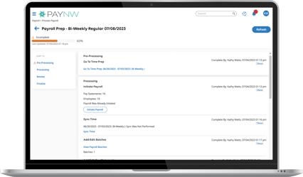 Payroll Software Laptop Device