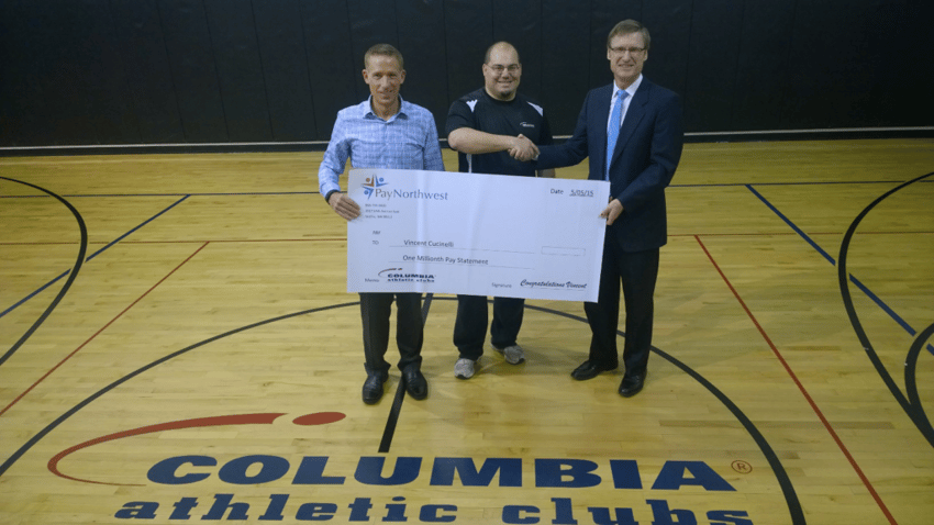 PayNW One Millionth Check at Columbia Athletics Club Photograph