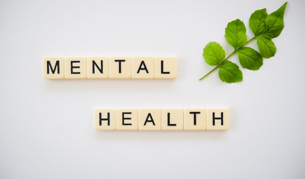Tiles spelling Mental Health