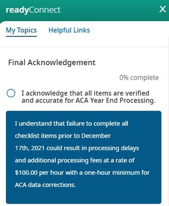 ACA RC Checklist