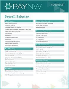 Washington Payroll Software Feature List