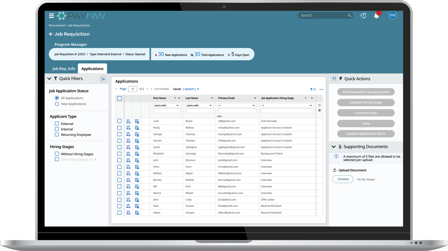 Recruitment Software Laptop Device Recruitment Software Laptop Device