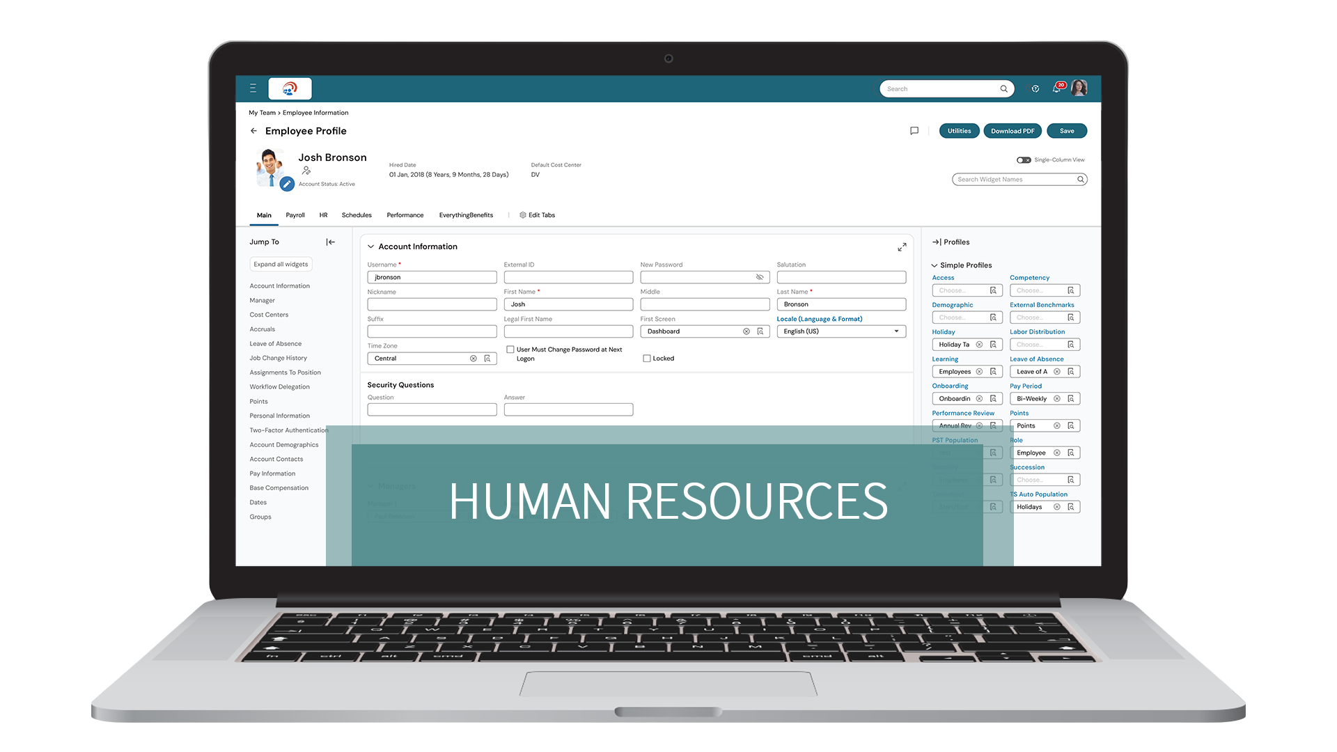 Human Resources Demo Video Laptop Graphic