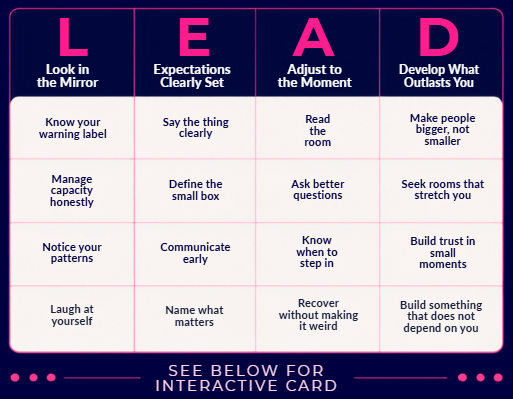 Leadership Does Not Come With a Handbook, So I Made a Card