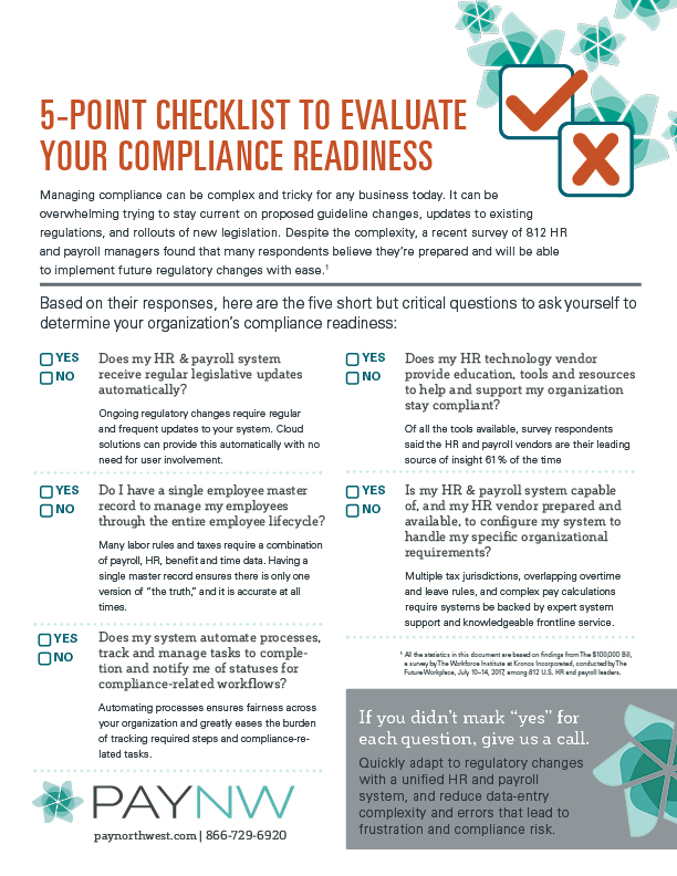 PayNorthwest Compliance Checklist