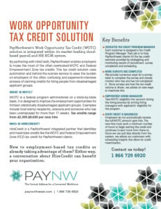 Work Opportunity Tax Credit Solution
